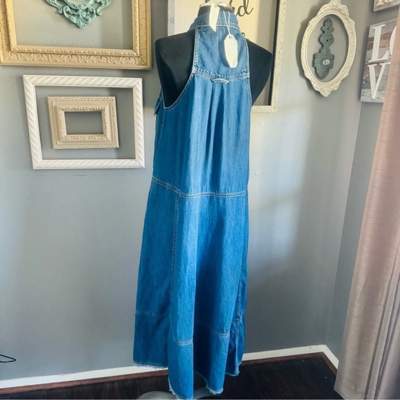 Anthropologie Pilcro Sleeveless Halter Swing Midi Dress - Picture 5 of 9